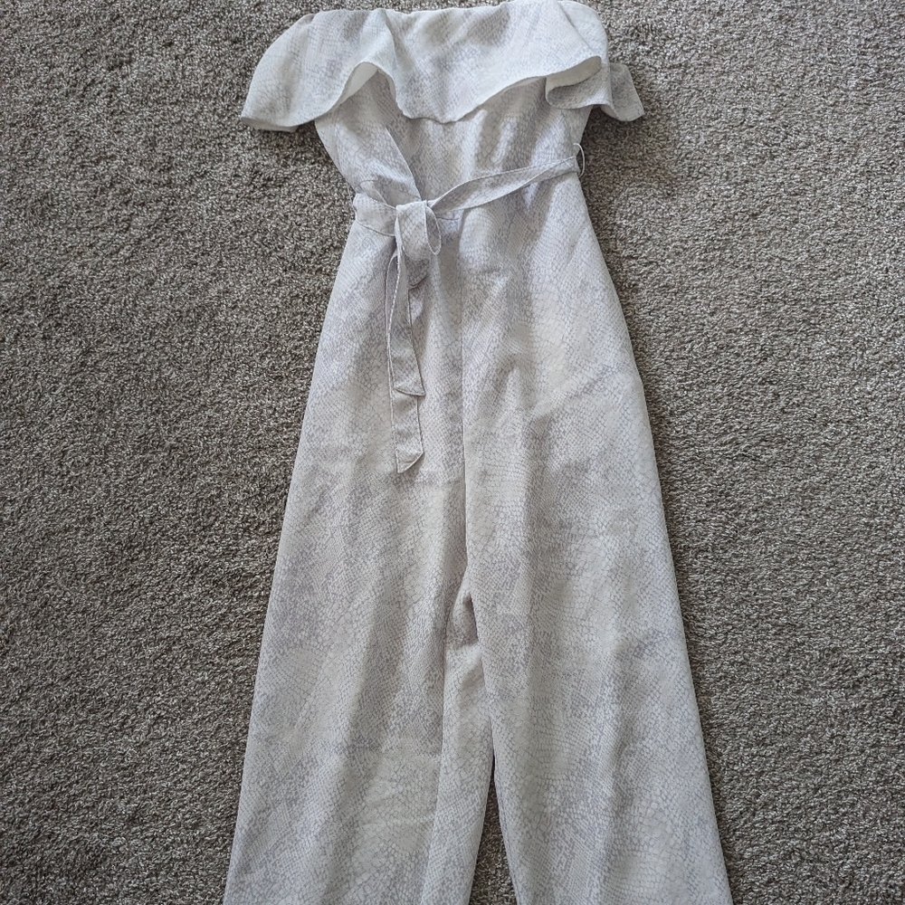 Babaton Strapless Flutter Altamira Jumpsuit - Picture 2 of 6
